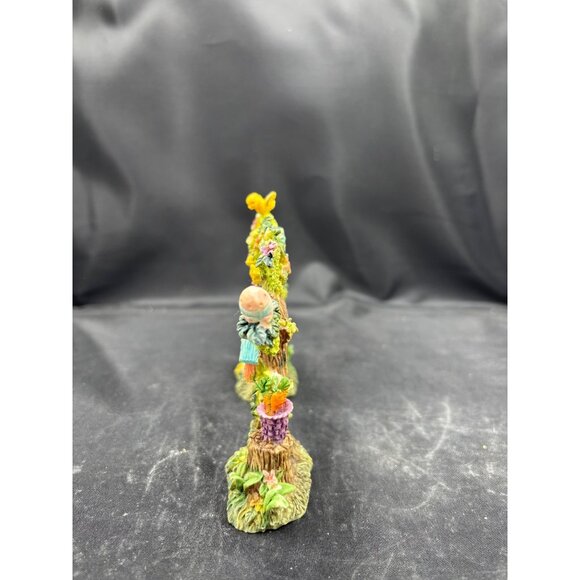 Vintage Easter Resin Welcome Arch With Bunny Eggs & Flowers Hand-Painted Decorat - Picture 9 of 10